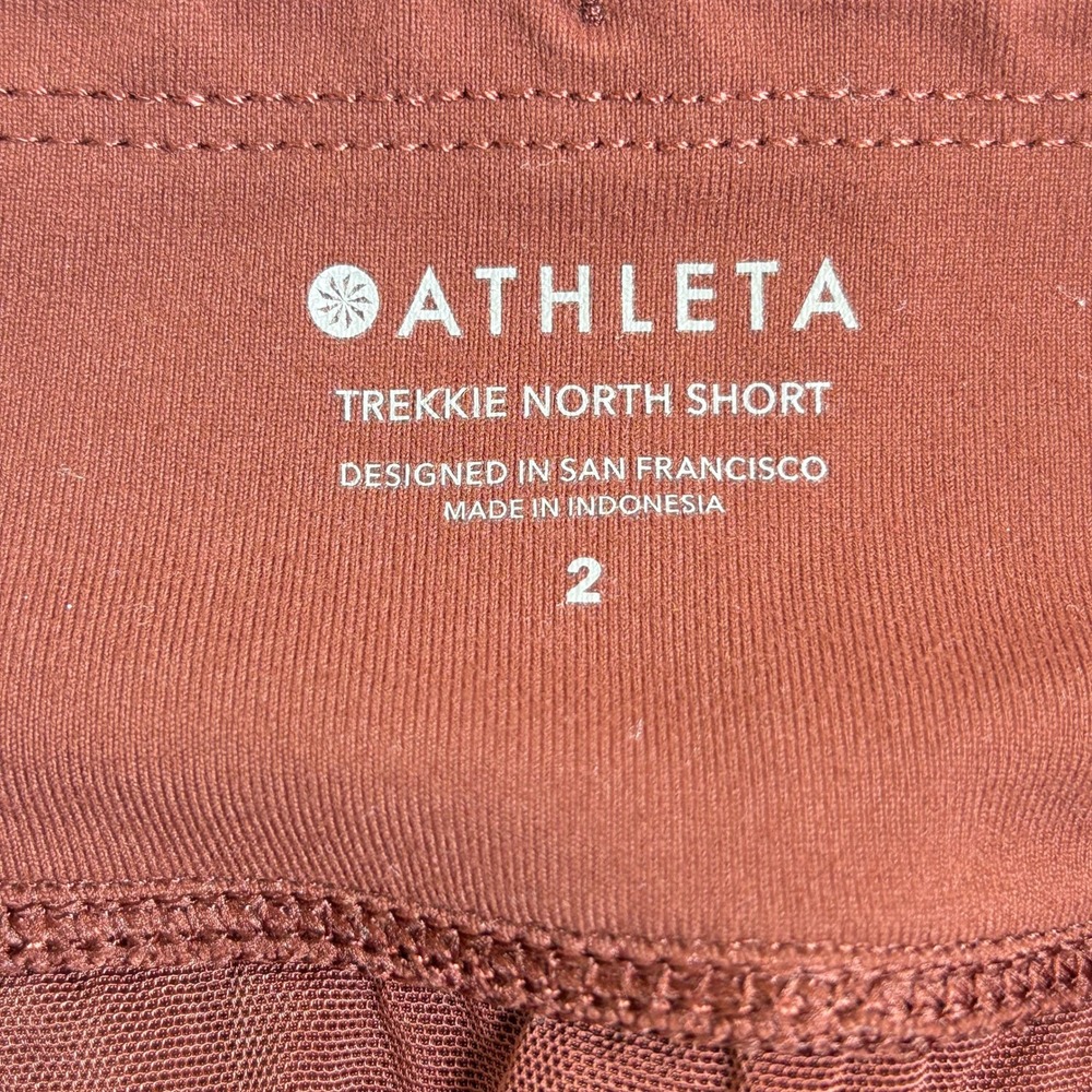Athleta Trekkie North Short 2 Rust Red Hiking Travel Ripstop Womens Gorpcore - Picture 3 of 9